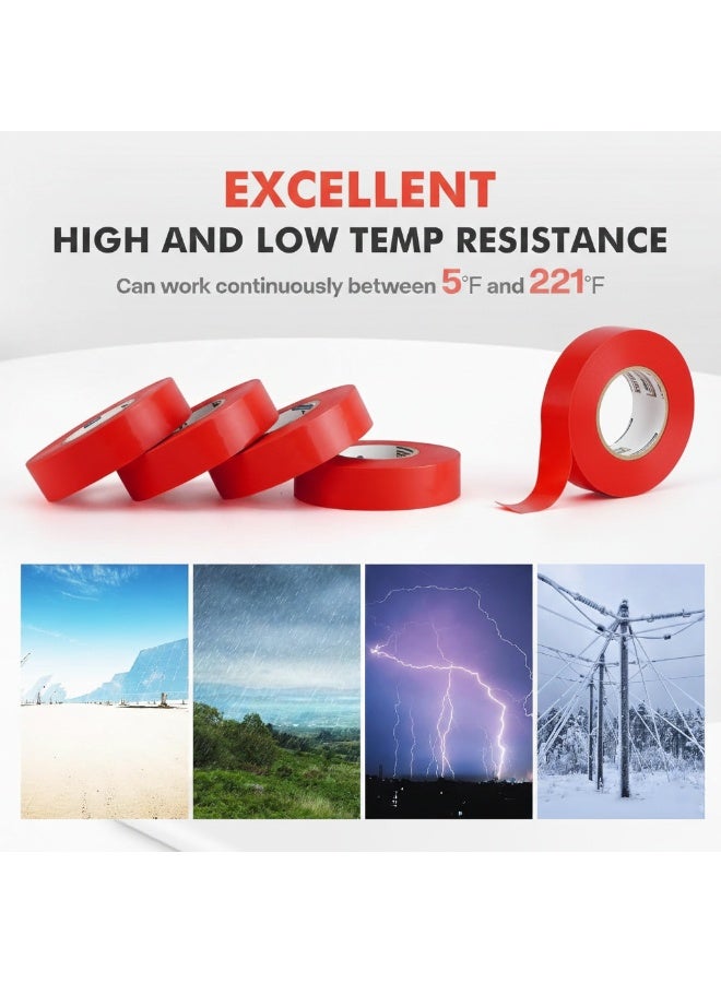 Electrical Tape - 7mm Thick, Heavy-Duty, Flame-Retardant, Heat & Weather Resistant, 3/4" x 60', Rated Up to 600V for Electrical Insulation and Protection - Image 5